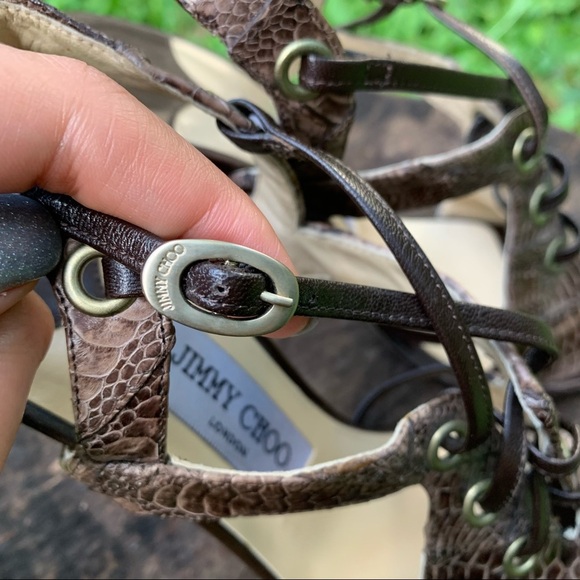 NWOB Jimmy Choo 081 Evita Exotic Gallus sandals - Picture 13 of 16